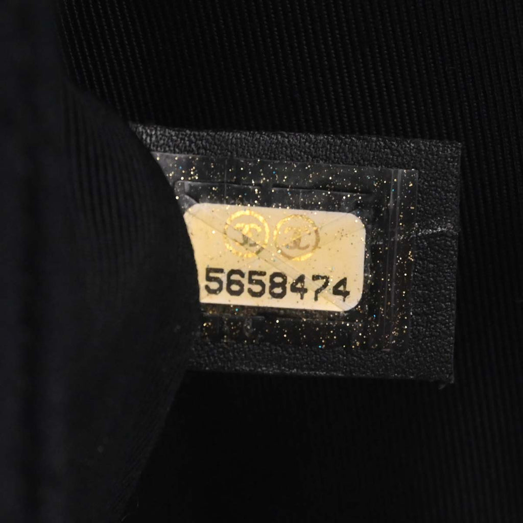 Chanel Black Cotton Shoulder Bag