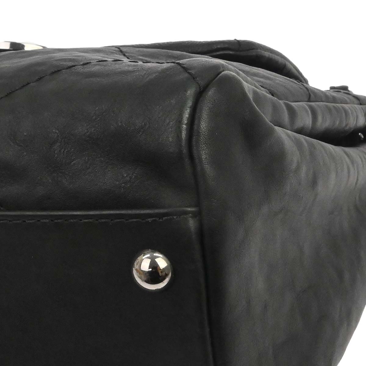 Chanel 2011 Black Calfskin Hamptons CC Accordion Flap Shoulder Bag