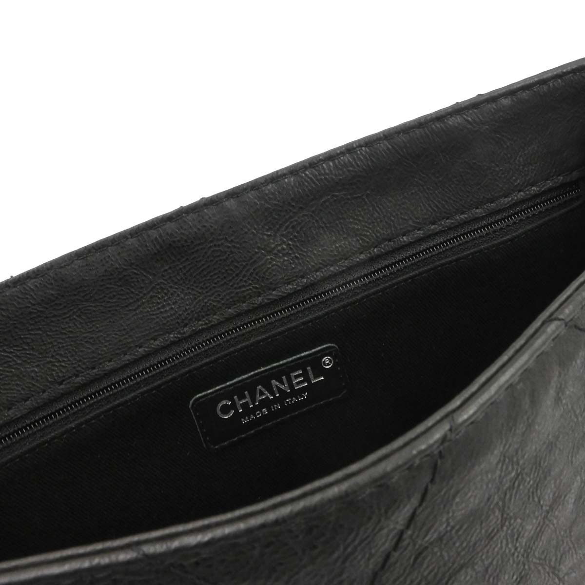 Chanel 2011 Black Calfskin Hamptons CC Accordion Flap Shoulder Bag