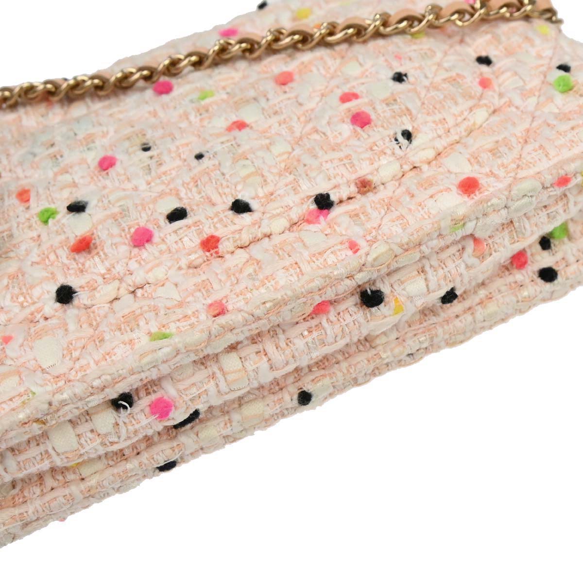 Chanel 2019 White Tweed Classic WOC Wallet On Chain