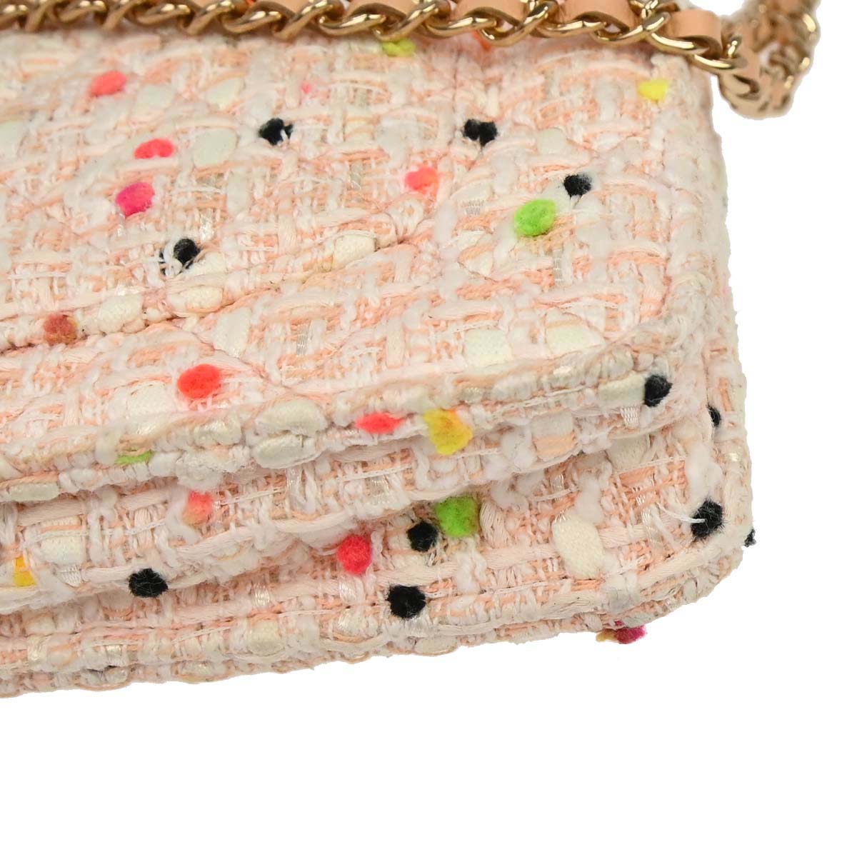 Chanel 2019 White Tweed Classic WOC Wallet On Chain
