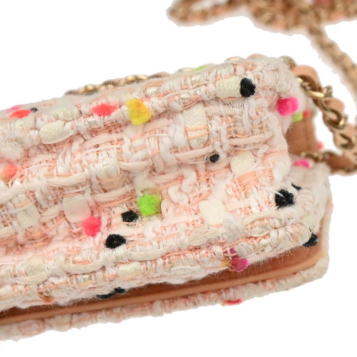 Chanel 2019 White Tweed Classic WOC Wallet On Chain