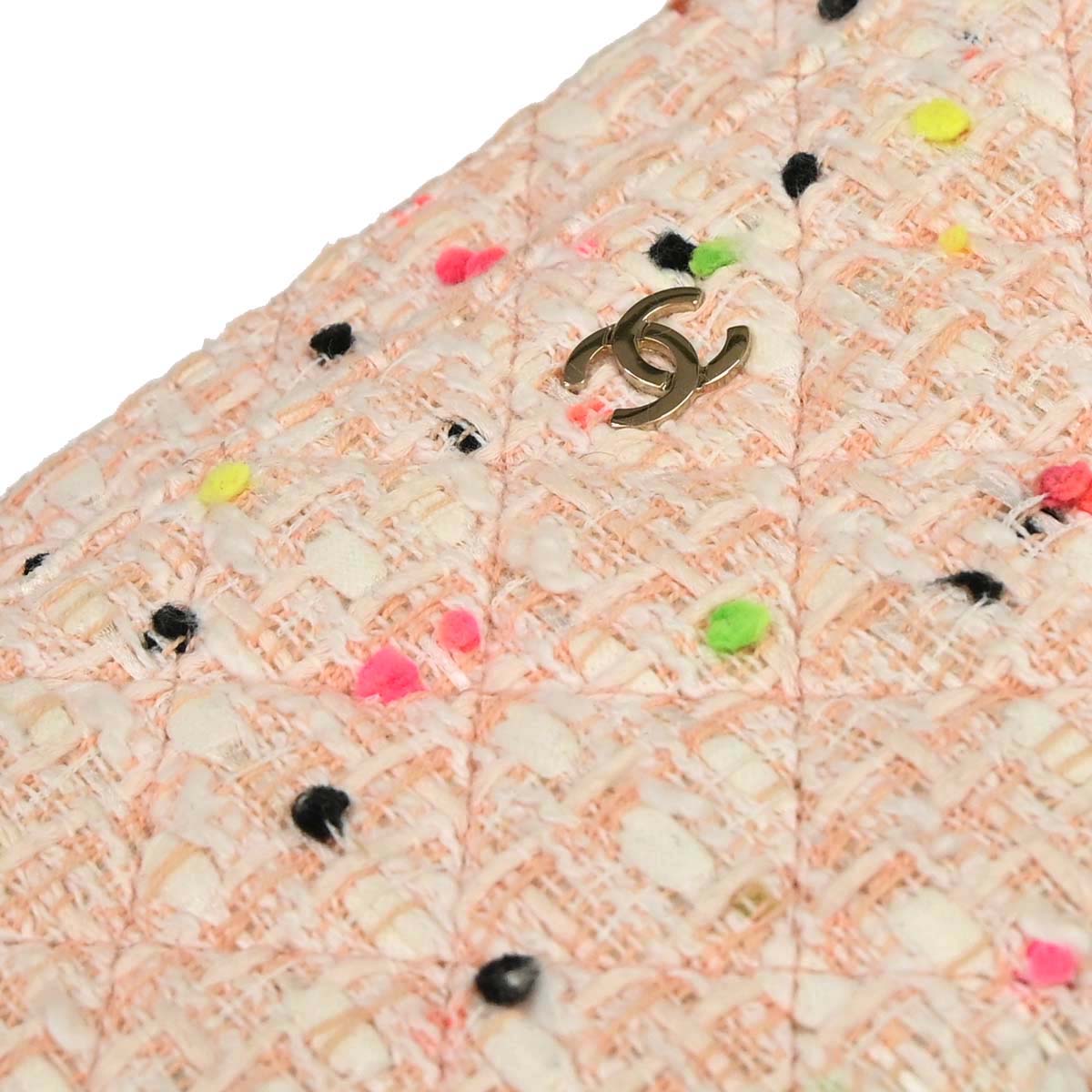 Chanel 2019 White Tweed Classic WOC Wallet On Chain