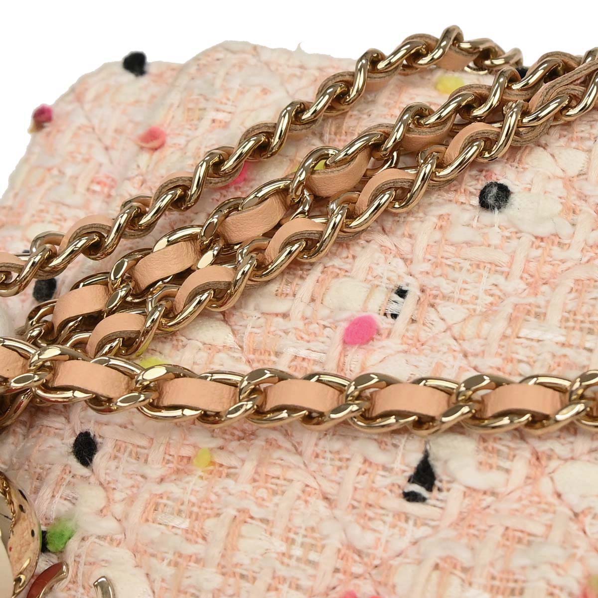 Chanel 2019 White Tweed Classic WOC Wallet On Chain