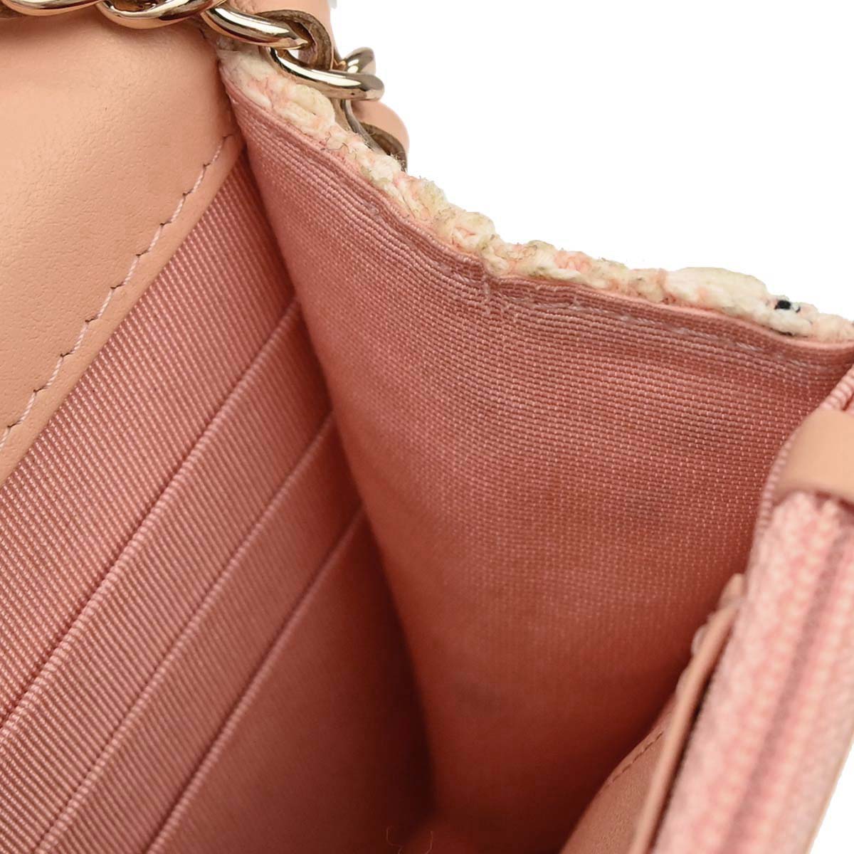 Chanel 2019 White Tweed Classic WOC Wallet On Chain