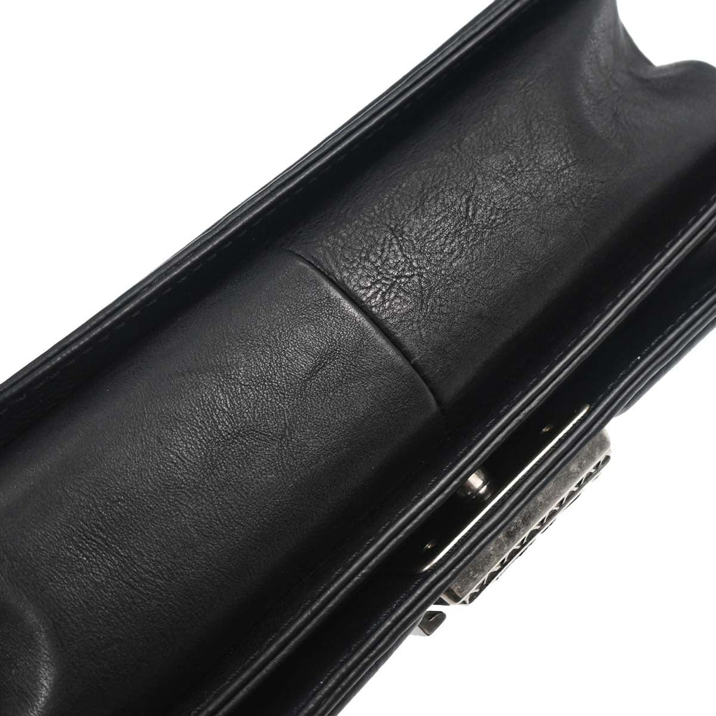 Boy Chanel 2014 Black Calfskin Medium Shoulder Bag