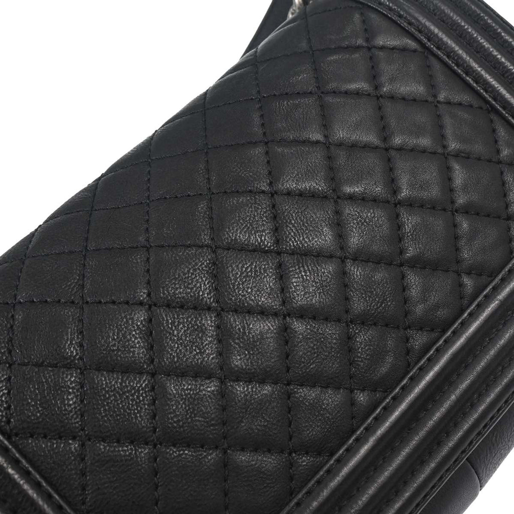 Boy Chanel 2014 Black Calfskin Medium Shoulder Bag