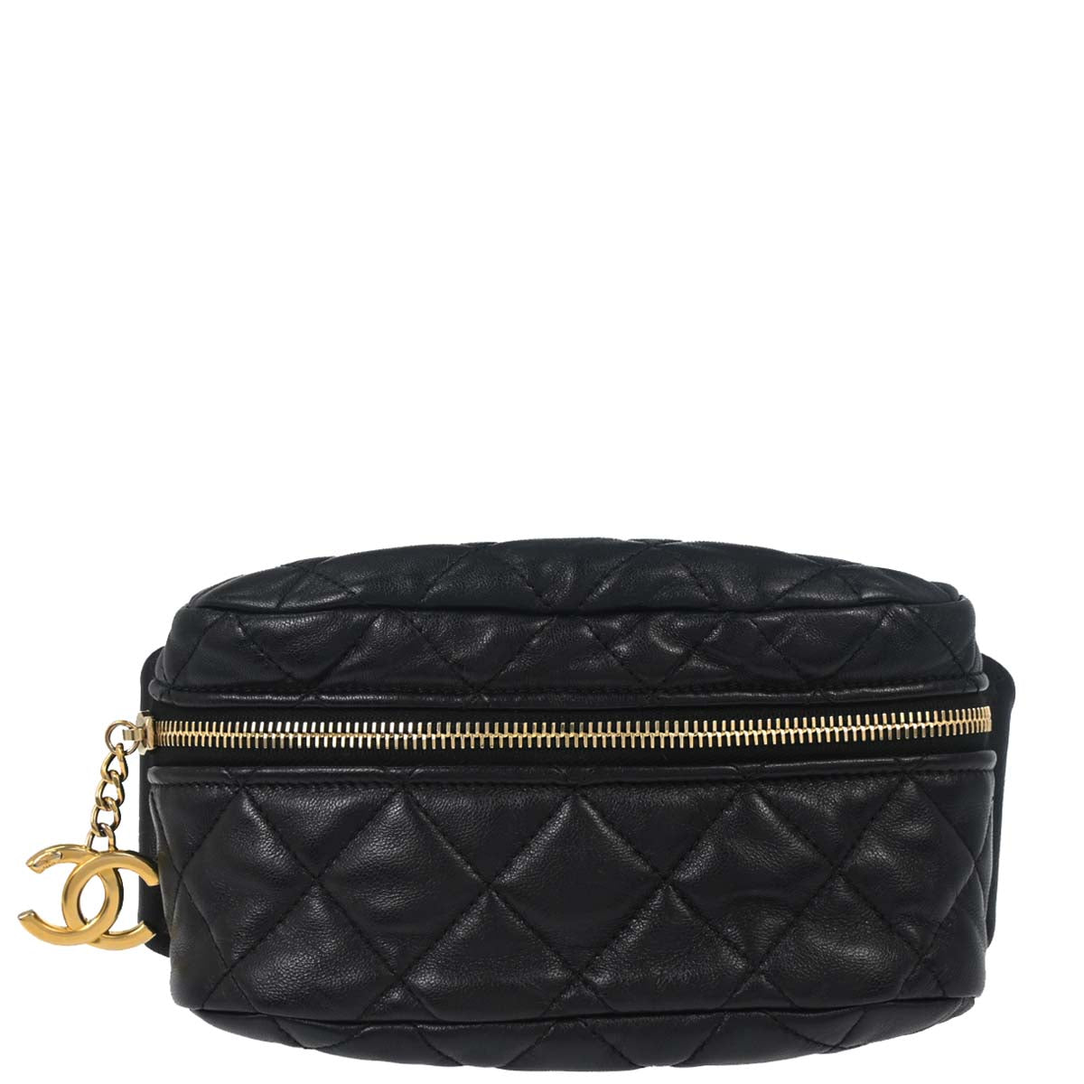 Chanel 2019 Black Lambskin Waist Bum Bag