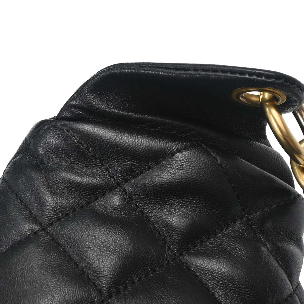 Chanel 2019 Black Lambskin Waist Bum Bag
