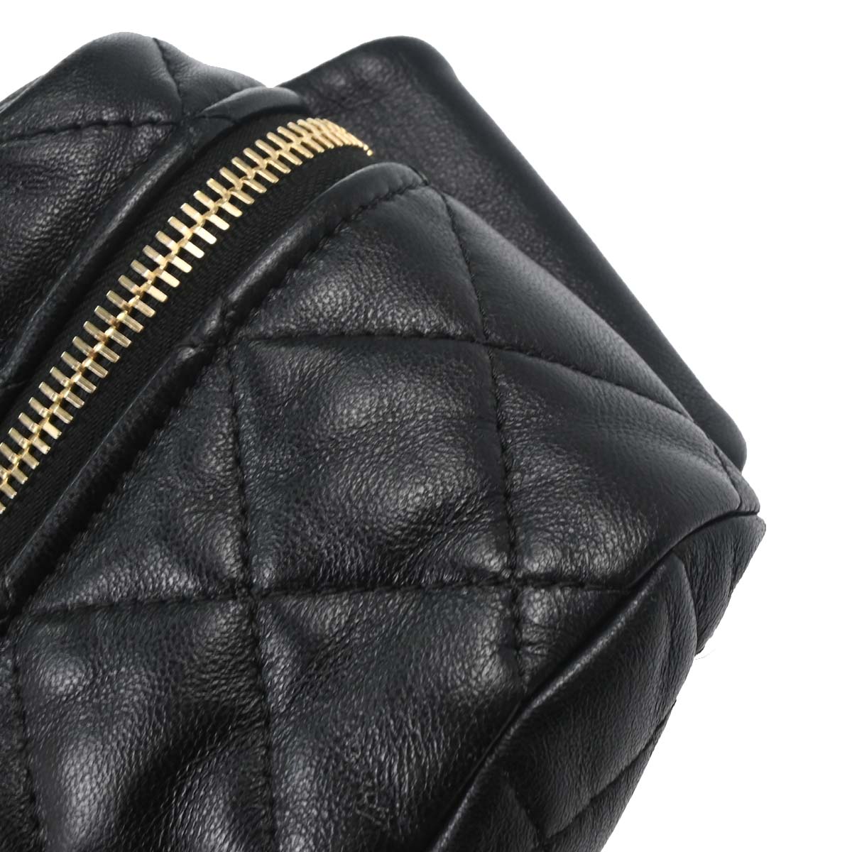 Chanel 2019 Black Lambskin Waist Bum Bag