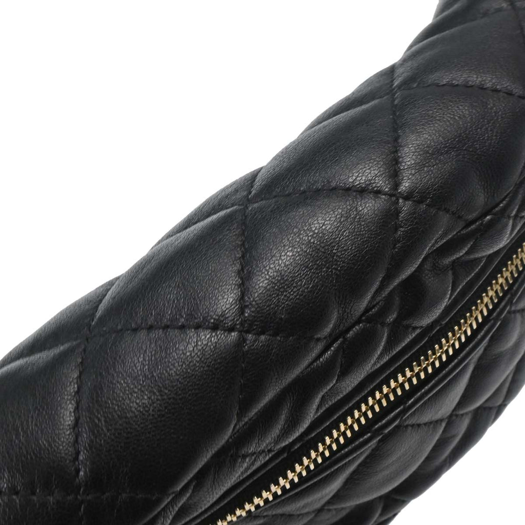 Chanel 2019 Black Lambskin Waist Bum Bag
