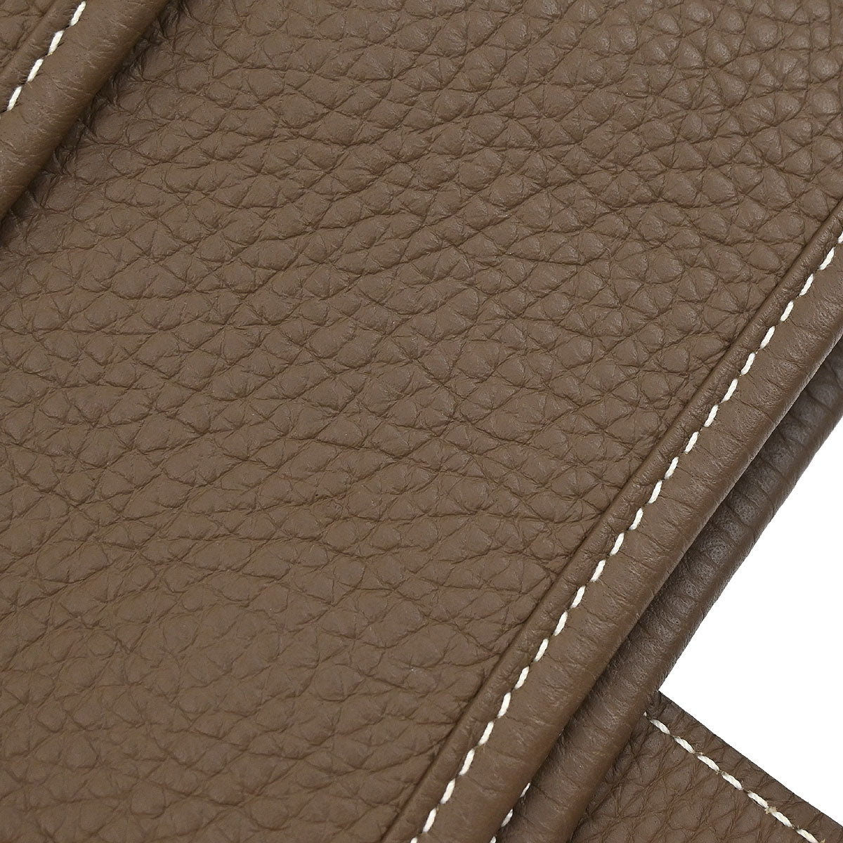 Hermes Etoupe Taurillon Clemence Evelyne 3 33 GM Shoulder Bag