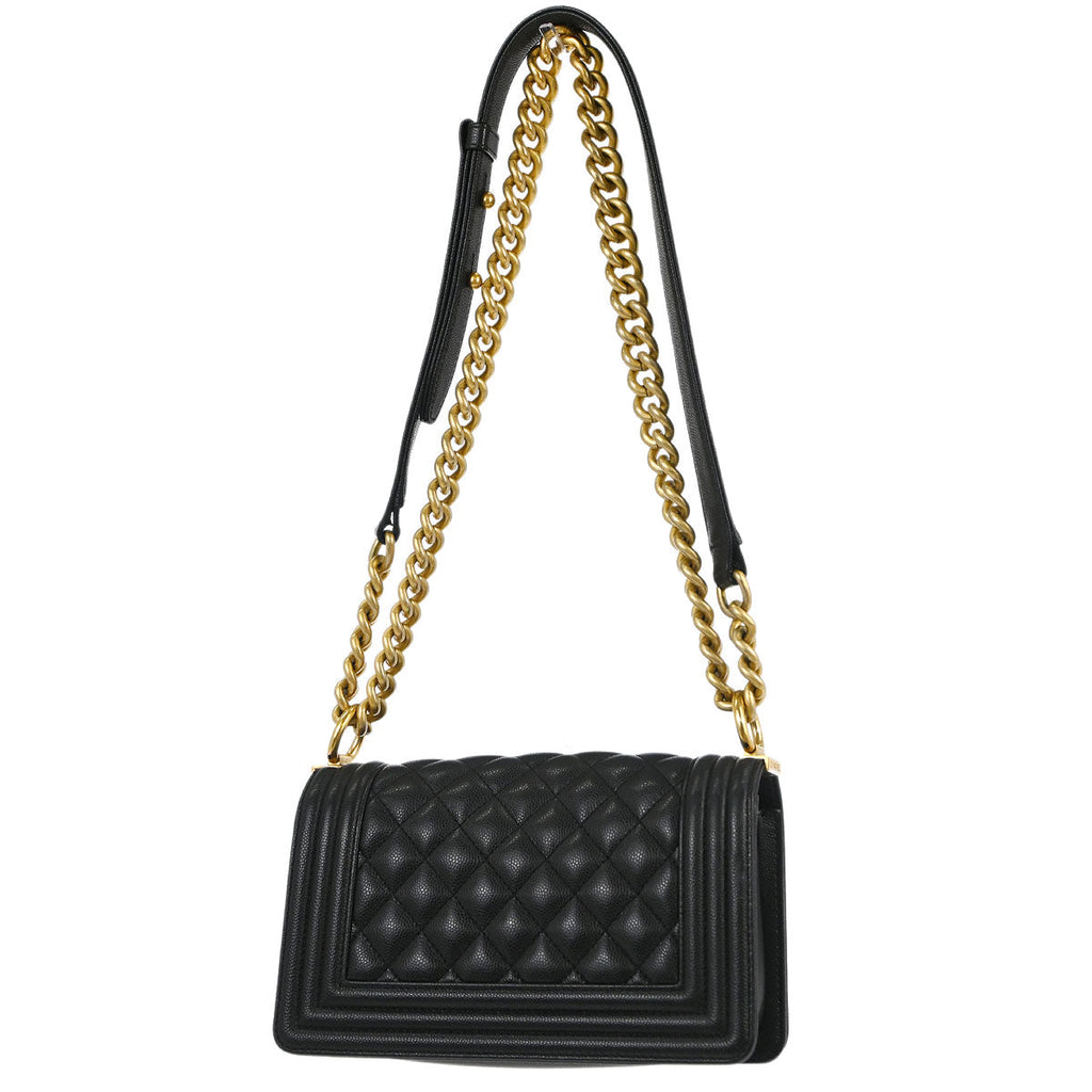 Boy Chanel 2019 Black Caviar Small Chain Shoulder Bag