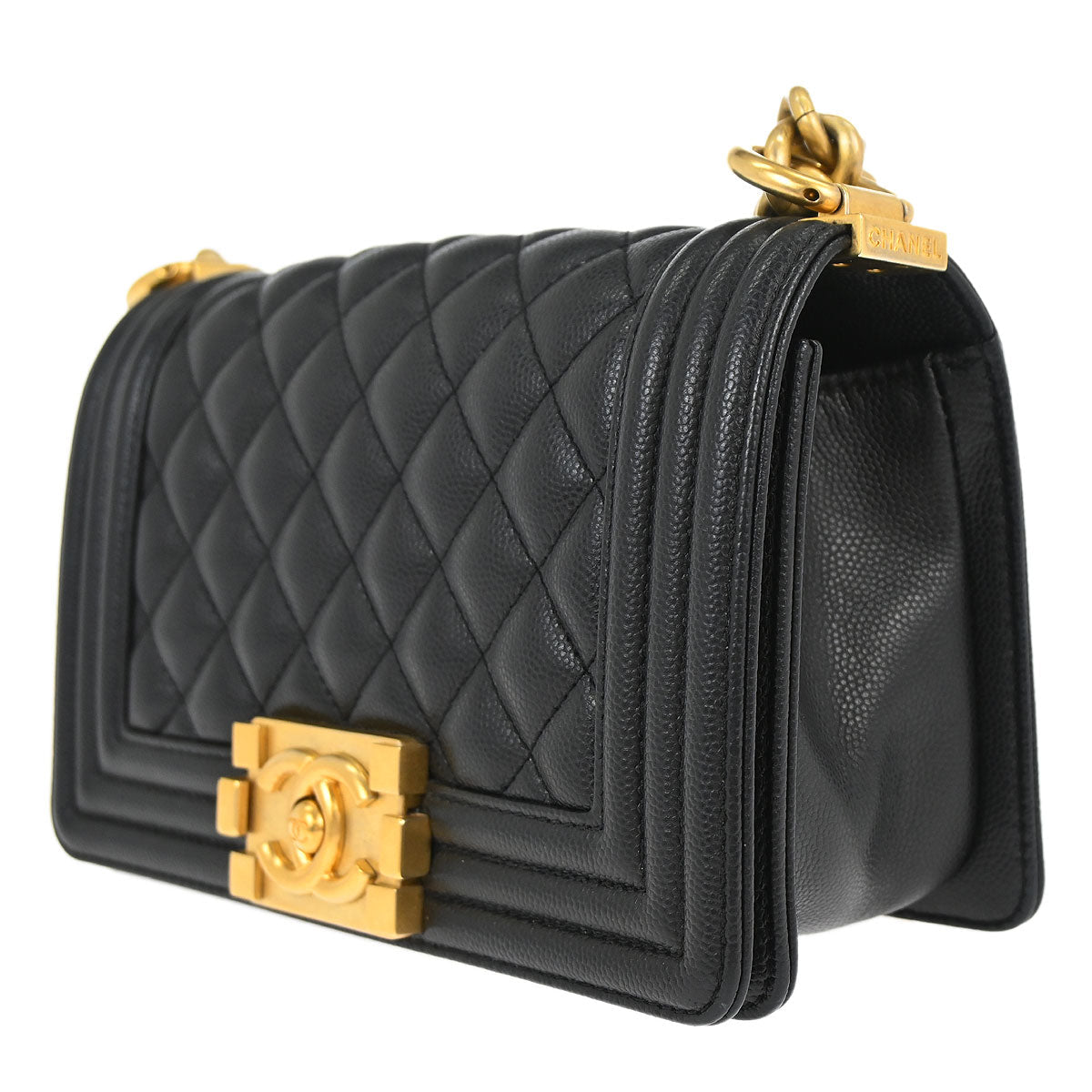 Boy Chanel 2019 Black Caviar Small Chain Shoulder Bag