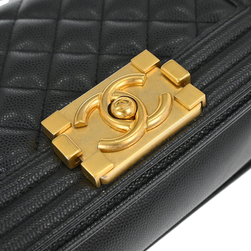Boy Chanel 2019 Black Caviar Small Chain Shoulder Bag