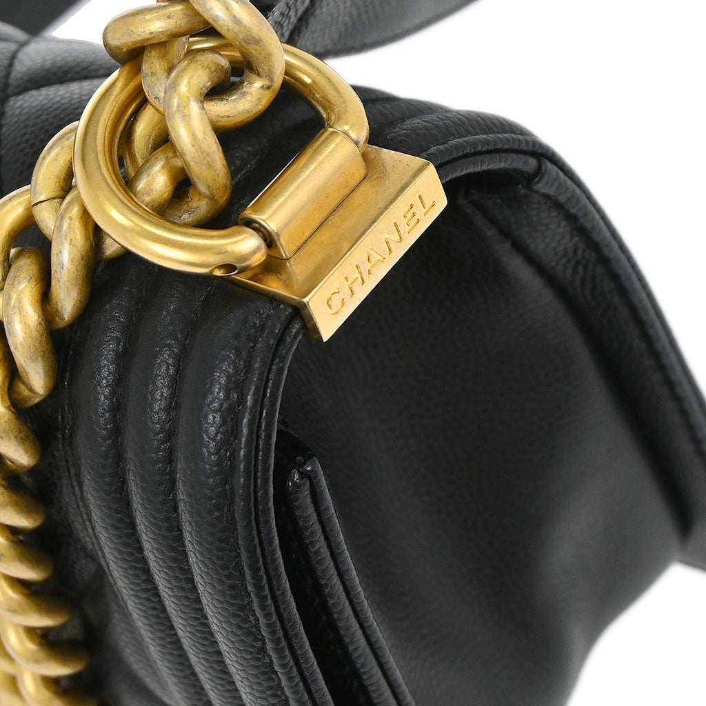 Boy Chanel 2019 Black Caviar Small Chain Shoulder Bag
