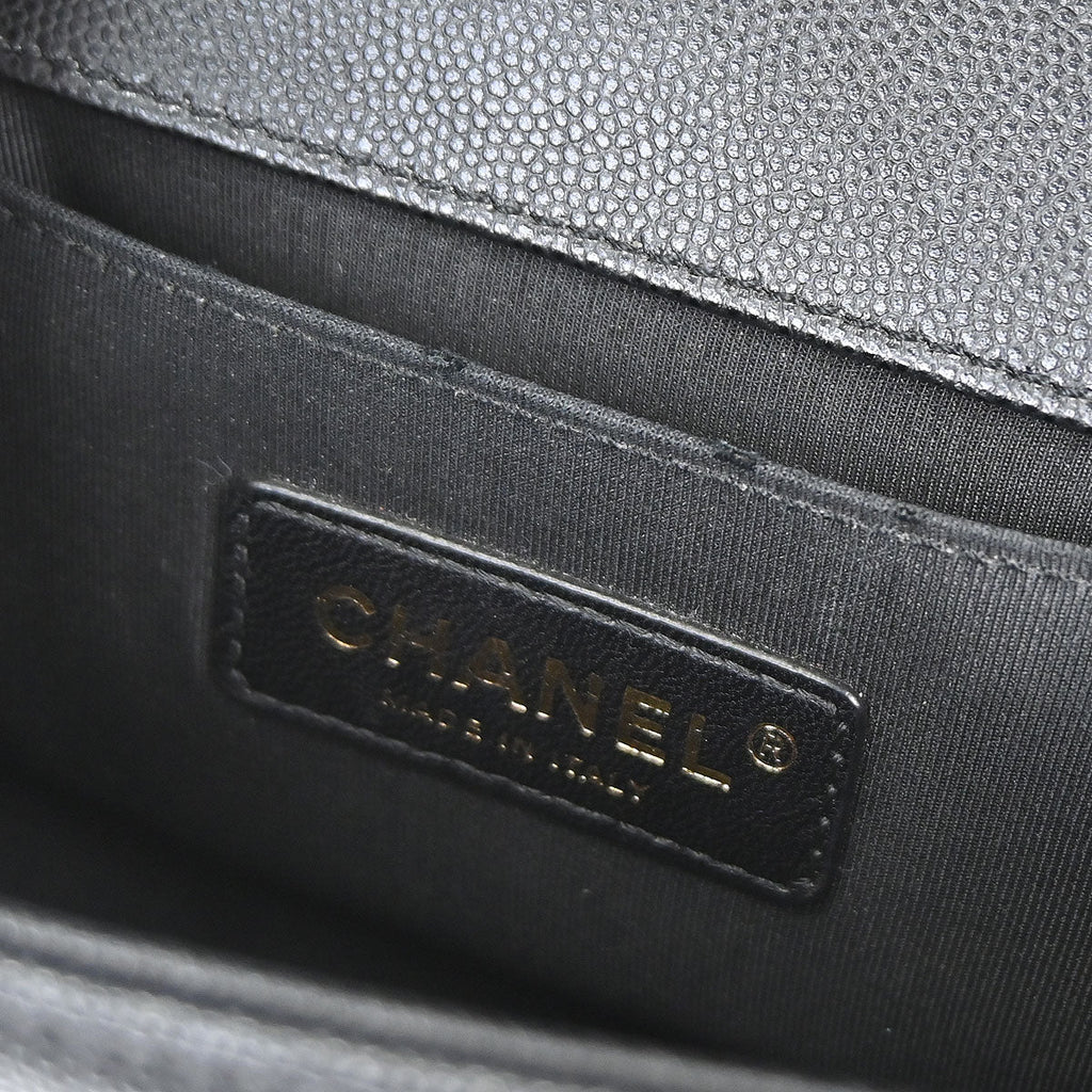 Boy Chanel 2019 Black Caviar Small Chain Shoulder Bag