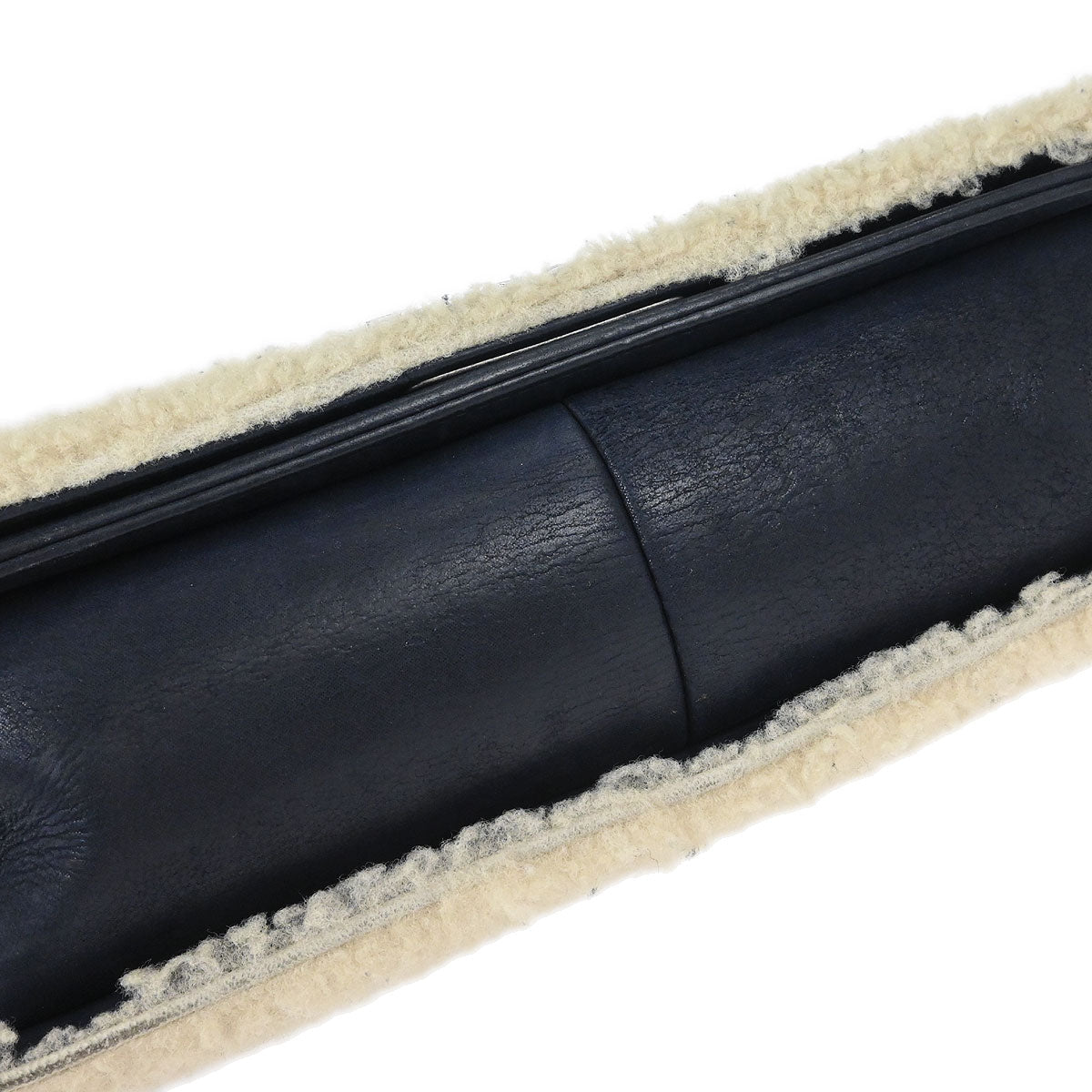 Boy Chanel 2015-2016 Black Shearling Medium Double Chain Shoulder Bag