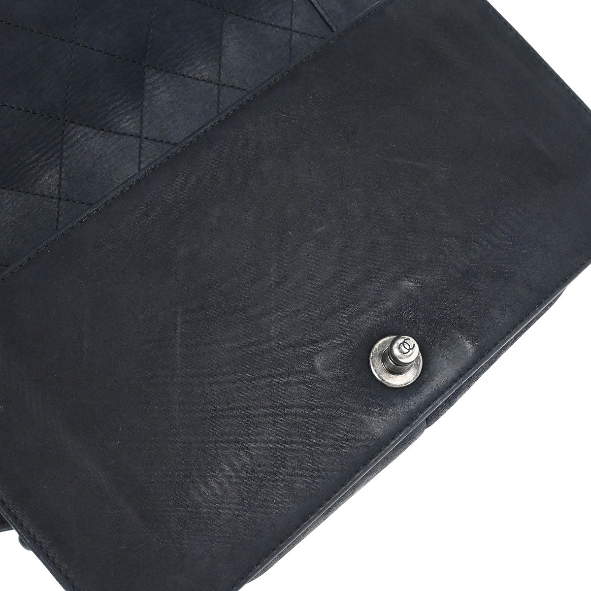Boy Chanel 2015-2016 Black Shearling Medium Double Chain Shoulder Bag