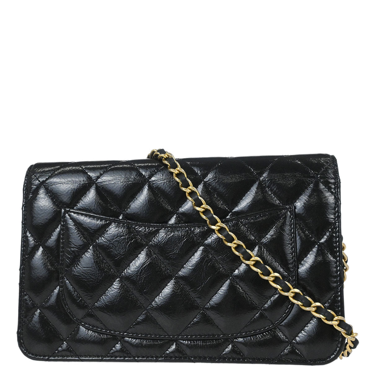 Chanel 2014-2015 Black Calfskin Mademoiselle Lock WOC Wallet on Chain Bag