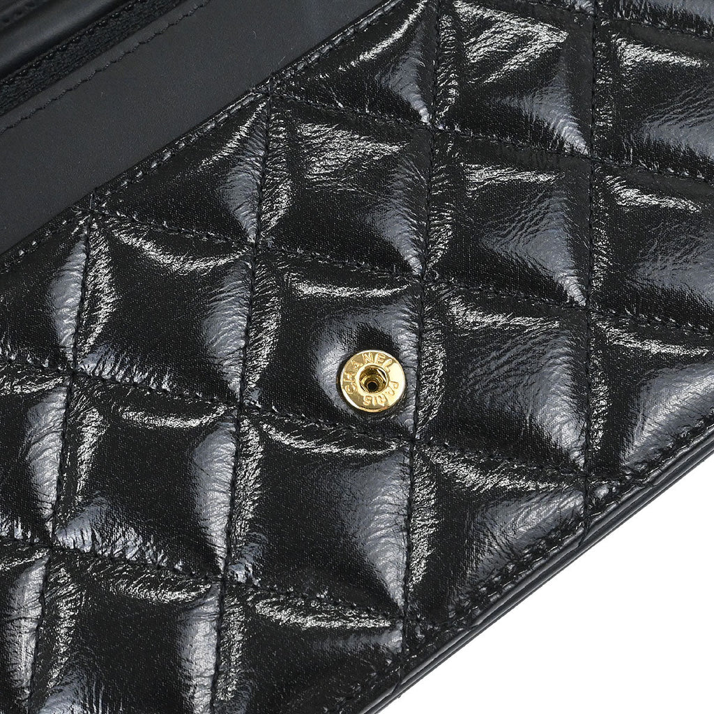 Chanel 2014-2015 Black Calfskin Mademoiselle Lock WOC Wallet on Chain Bag