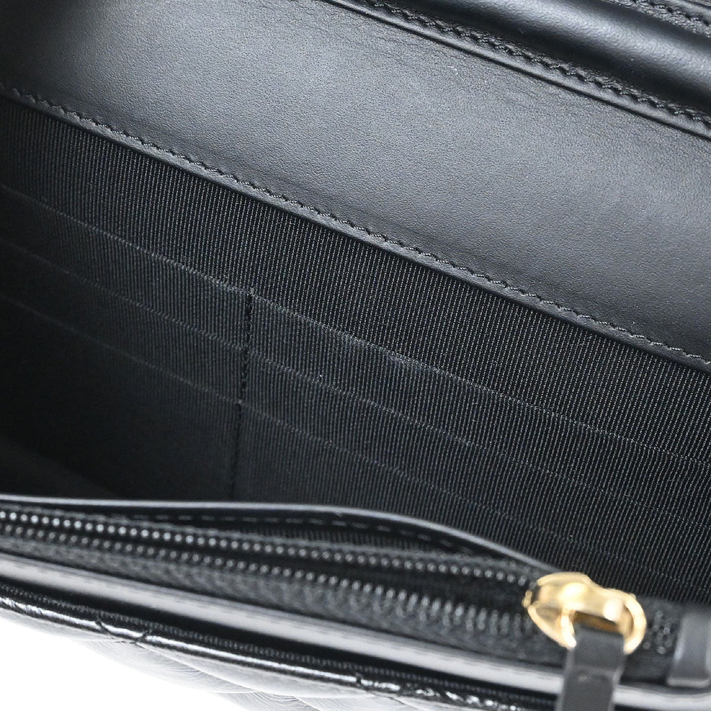 Chanel 2014-2015 Black Calfskin Mademoiselle Lock WOC Wallet on Chain Bag