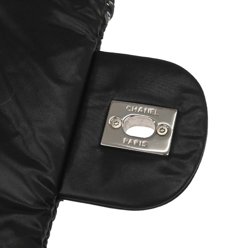 Chanel 2010-2011 Black Nylon Tweed Paris-Byzance Bubble Flap Shoulder Bag