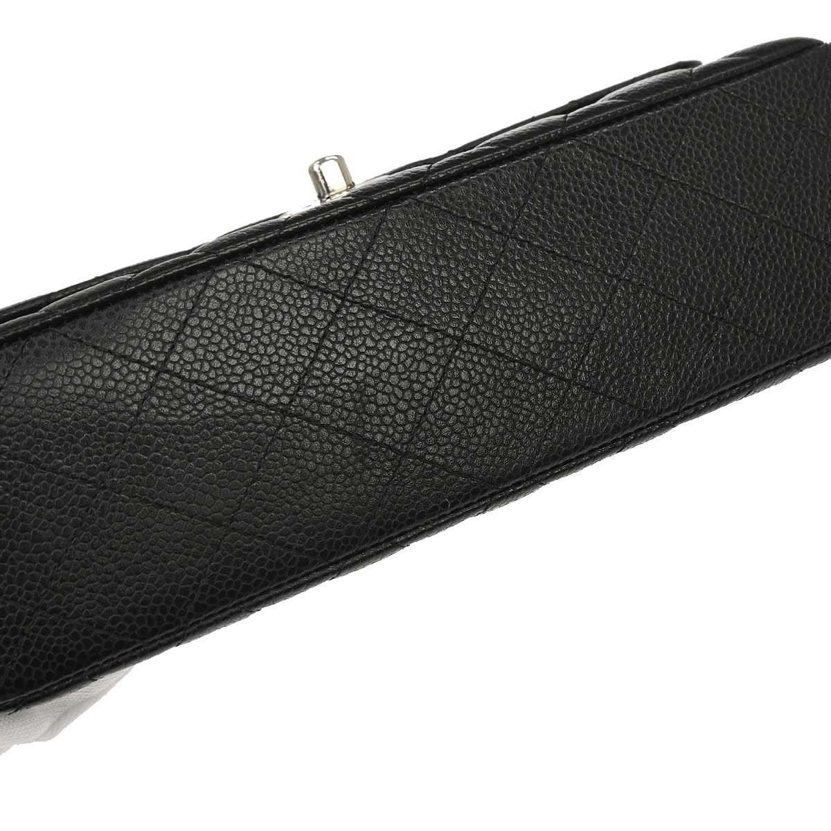 Chanel 2015-2016 Black Caviar Skin Small Classic Double Flap Shoulder Bag