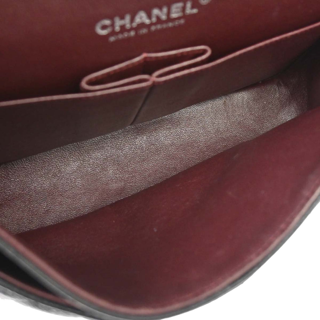 Chanel 2015-2016 Black Caviar Skin Small Classic Double Flap Shoulder Bag