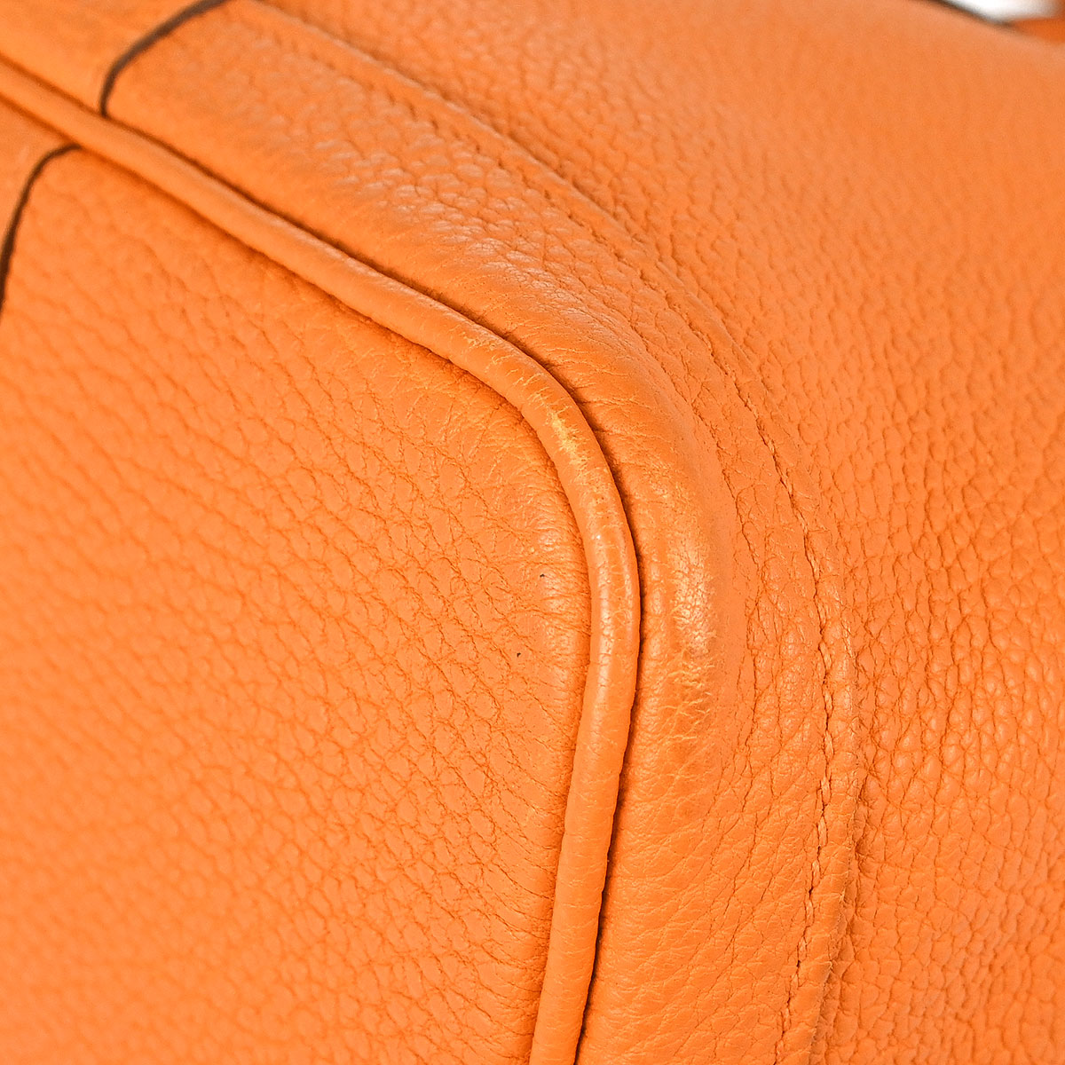 Hermes Orange Negonda Garden Party 36 PM Tote Handbag