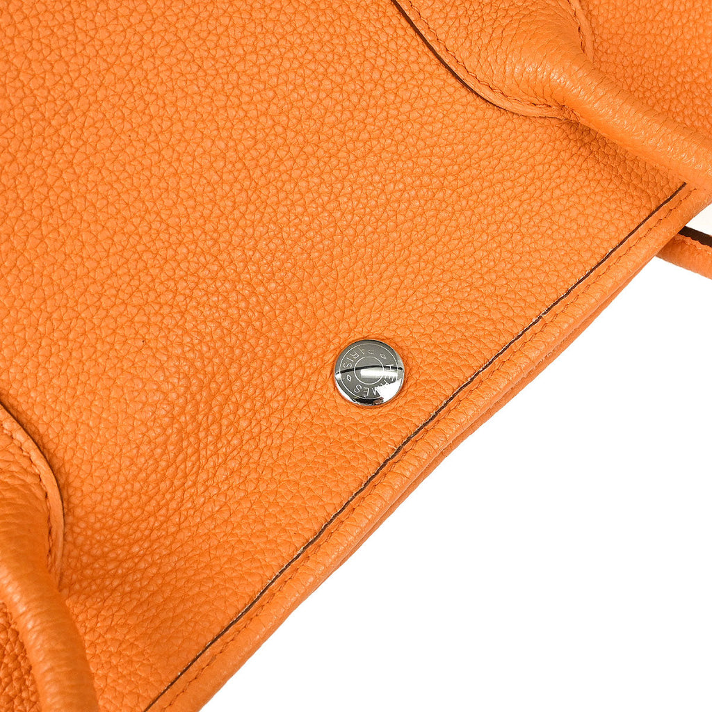Hermes Orange Negonda Garden Party 36 PM Tote Handbag