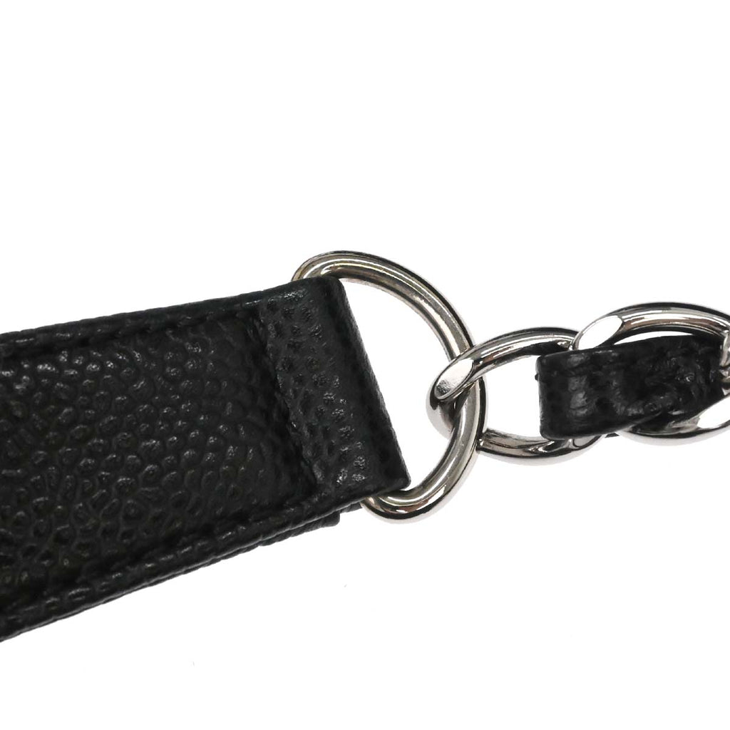 Chanel 2013-2014 Black Caviar Skin Grand Shopping Tote GST Chain Handbag