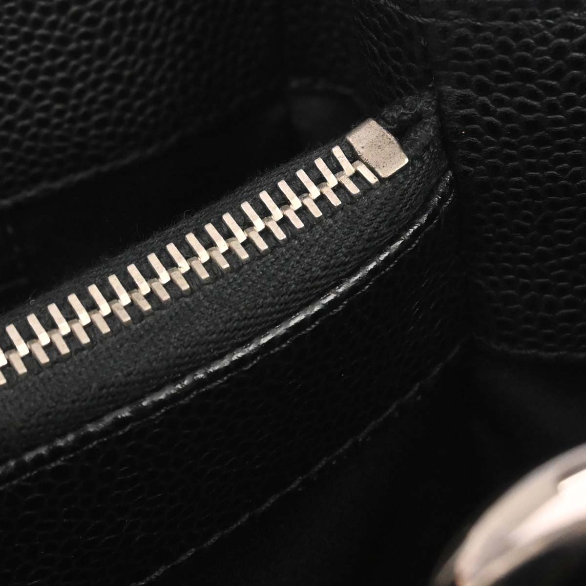 Chanel 2013-2014 Black Caviar Skin Grand Shopping Tote GST Chain Handbag