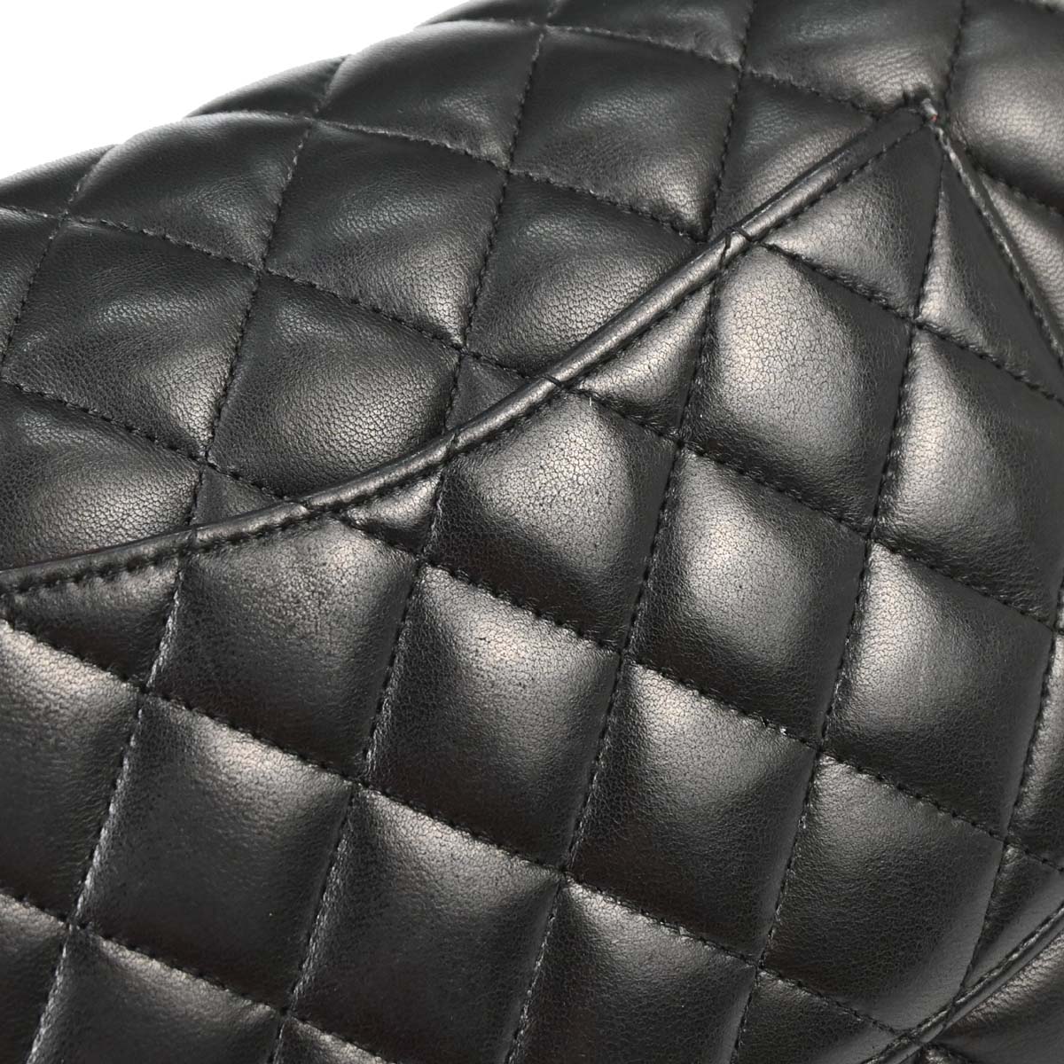 Chanel 2012-2013 Black Lambskin Medium Classic Double Flap Shoulder Bag