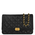 Boy Chanel 2016-2017 Black Lambskin WOC Wallet on Chain Bag