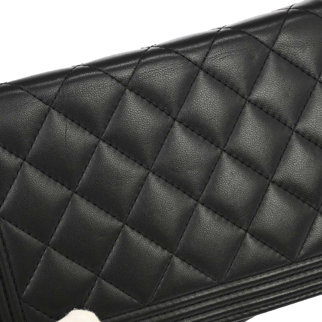 Boy Chanel 2016-2017 Black Lambskin WOC Wallet on Chain Bag