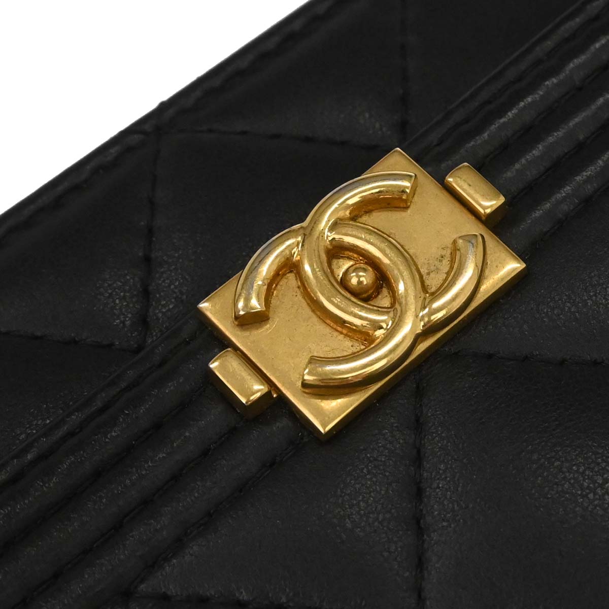 Boy Chanel 2016-2017 Black Lambskin WOC Wallet on Chain Bag