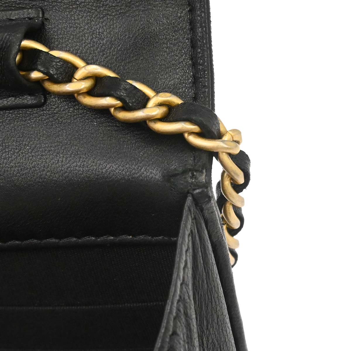 Boy Chanel 2016-2017 Black Lambskin WOC Wallet on Chain Bag