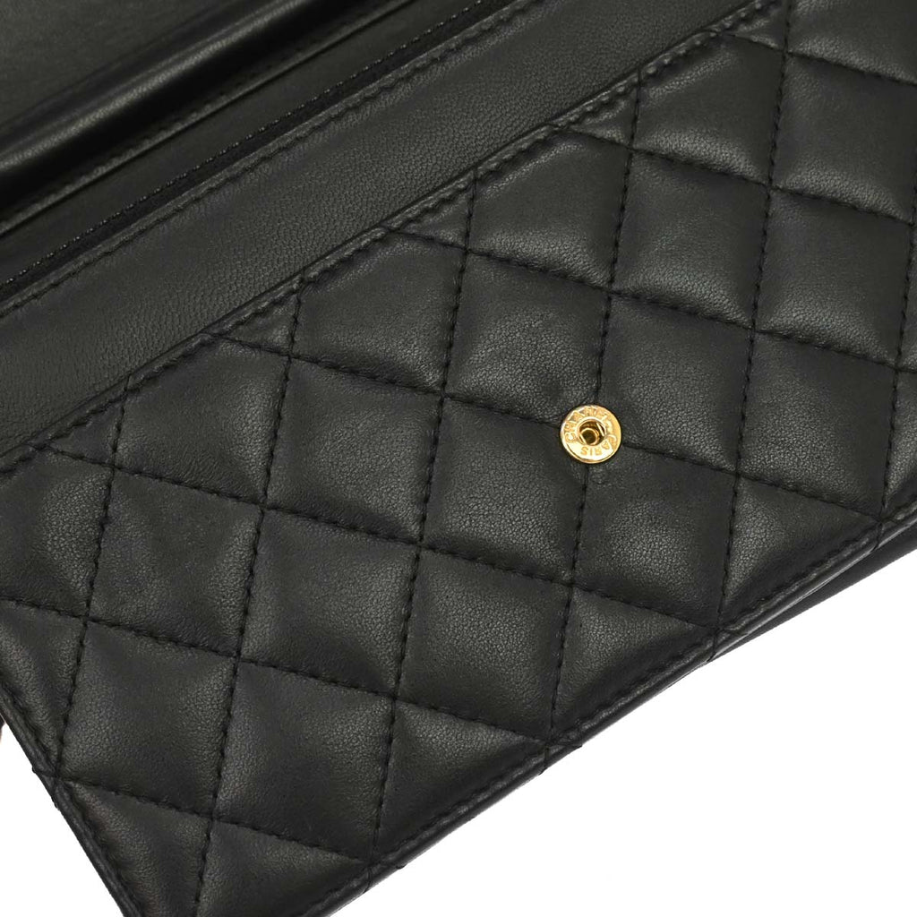 Boy Chanel 2016-2017 Black Lambskin WOC Wallet on Chain Bag