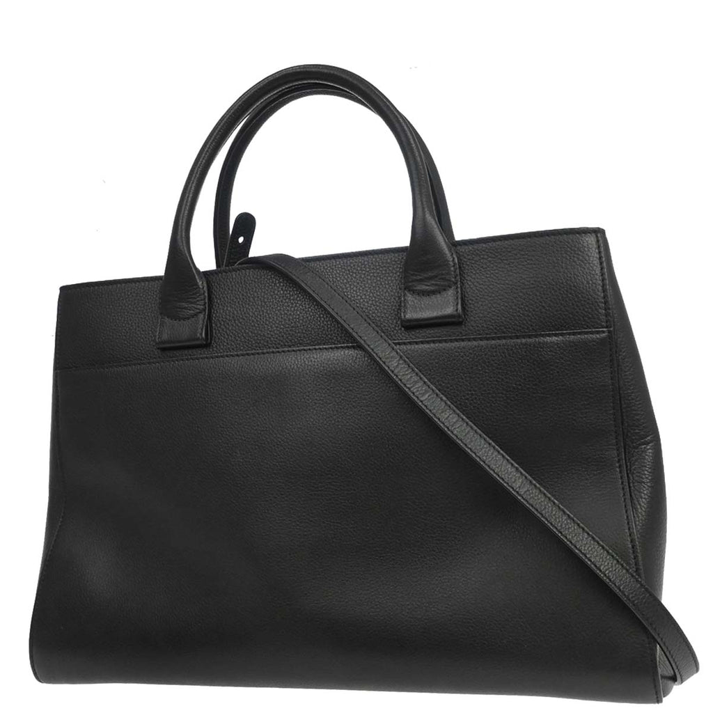 Chanel 2017 Black Calfskin Cerf Executive 2way Tote Bag