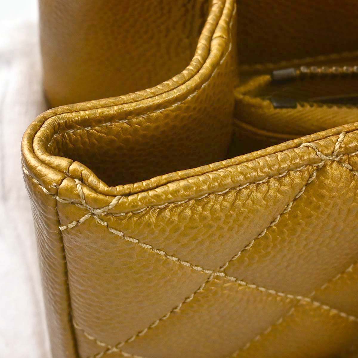 Chanel 2012-2013 Gold Caviar Skin Grand Shopping Tote GST Chain Handbag
