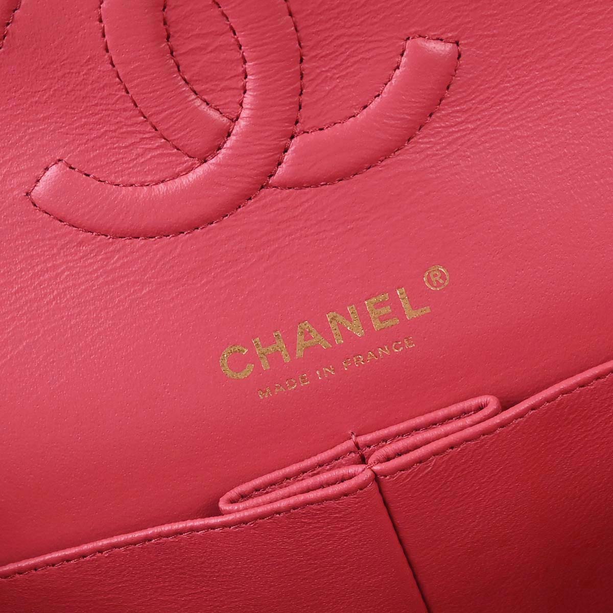 Chanel 2017 Pink Caviar Skin Medium Classic Double Flap Shoulder Bag