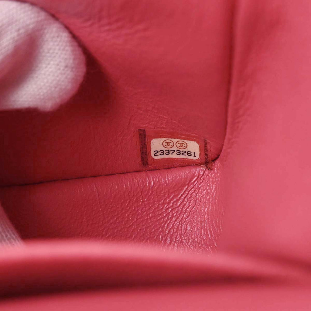 Chanel 2017 Pink Caviar Skin Medium Classic Double Flap Shoulder Bag