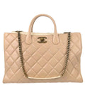 Chanel 2012-2013 Beige Lambskin Portobello 2way Shoulder Handbag