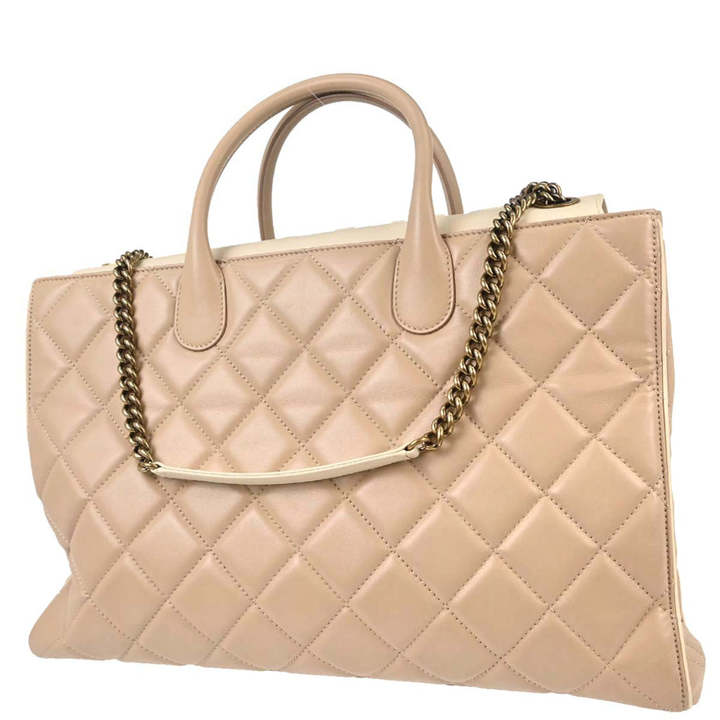 Chanel 2012-2013 Beige Lambskin Portobello 2way Shoulder Handbag