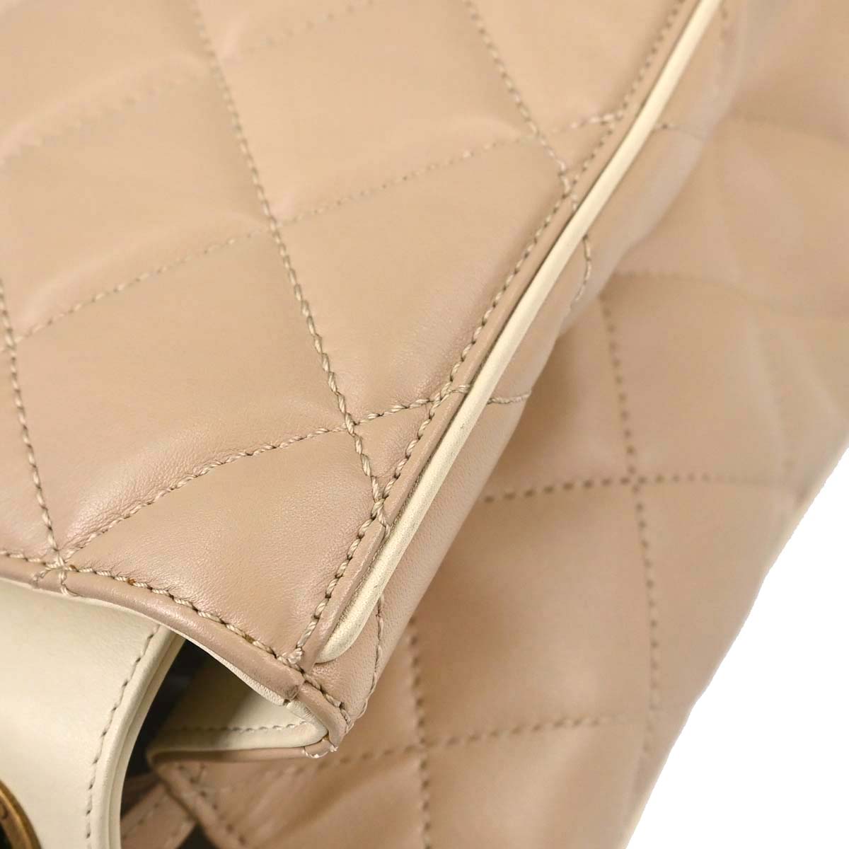 Chanel 2012-2013 Beige Lambskin Portobello 2way Shoulder Handbag