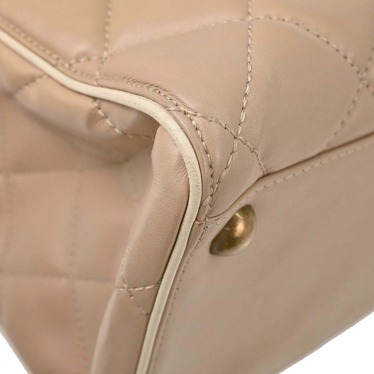 Chanel 2012-2013 Beige Lambskin Portobello 2way Shoulder Handbag