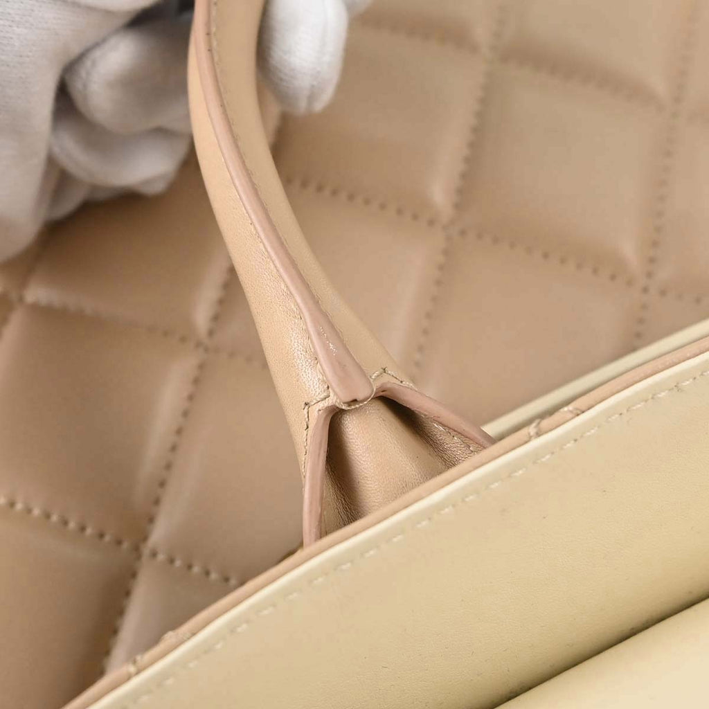 Chanel 2012-2013 Beige Lambskin Portobello 2way Shoulder Handbag