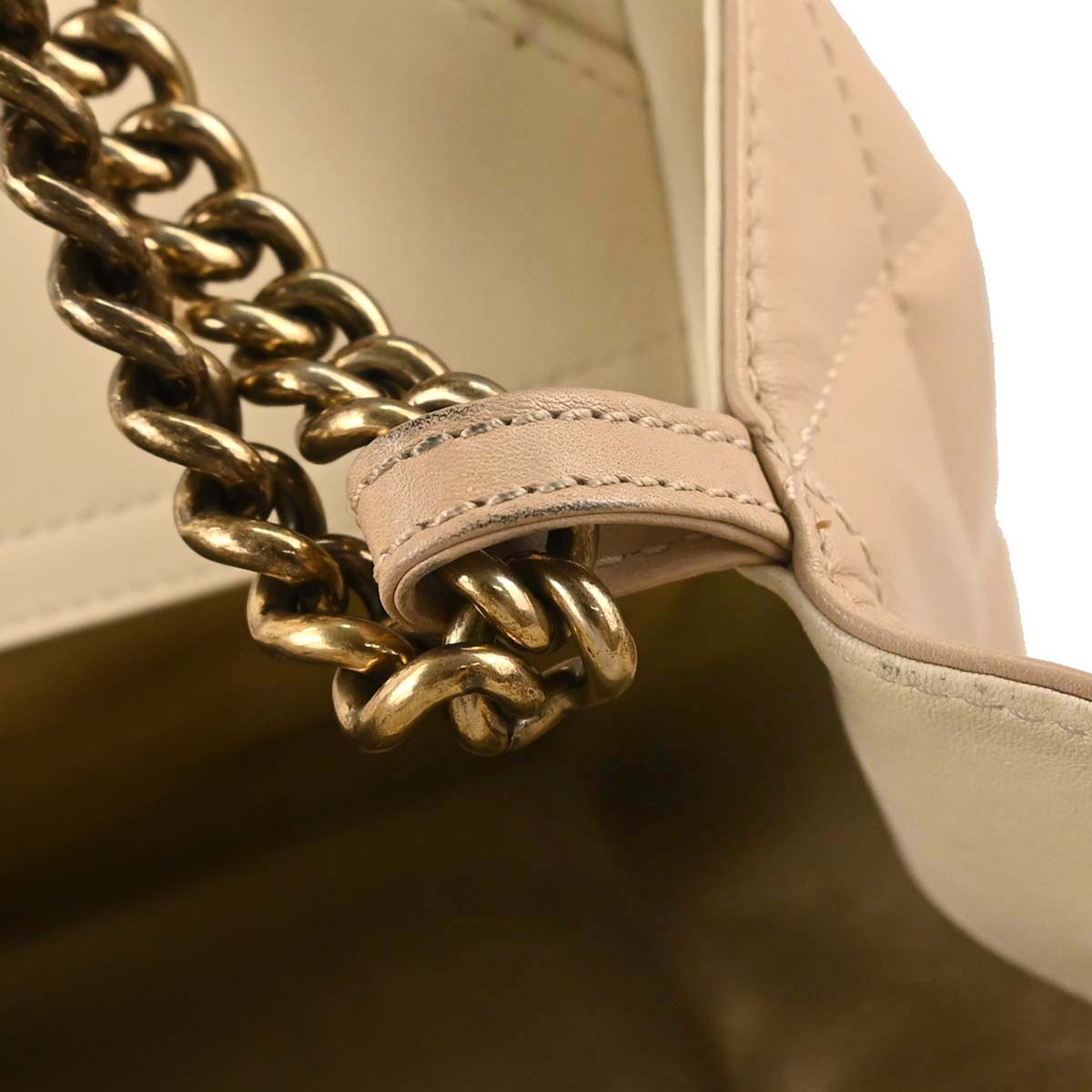 Chanel 2012-2013 Beige Lambskin Portobello 2way Shoulder Handbag