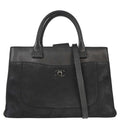 Chanel 2017-2018 Black Suede Neo Executive Cerf Tote 2way Shoulder Handbag